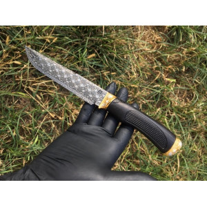 ЗОЛОТА ОСІНЬ ексклюзивний ніж ручної роботи студії KUSTOM KNIVES, лезо Damasteel, 58-60 HRC. Photo 2
